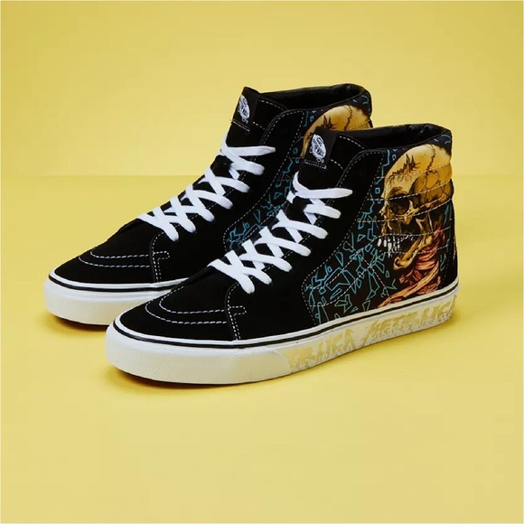 Super Rare Vans x Metallica The Black Album 30th Anniversary Sk8 Hi Sneakers - Picture 3 of 6